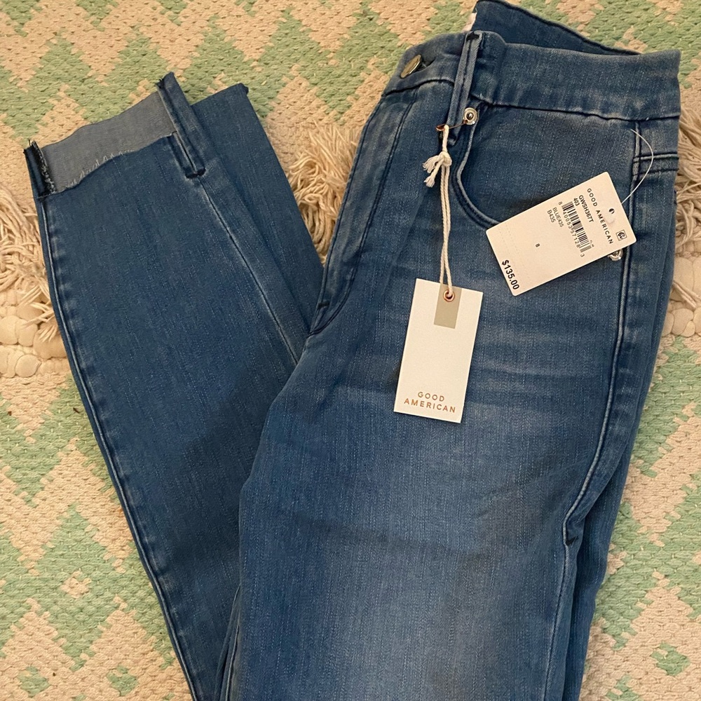 Good American “Good Waist” with step hem NWT